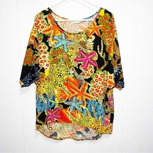 Jams World Dolman Sleeve Sea Star Hawaiian Shirt